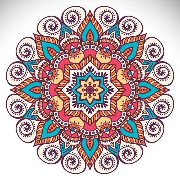 Mandala en estilo étnico — Vector de stock