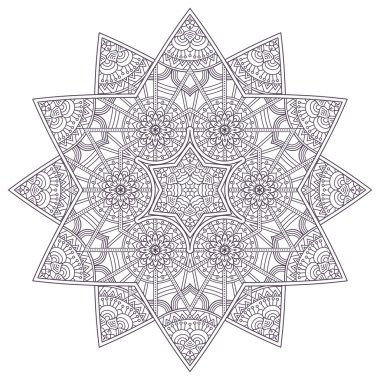 Vektör yuvarlak Mandala