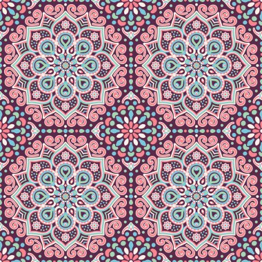 etnik çiçek seamless modeli