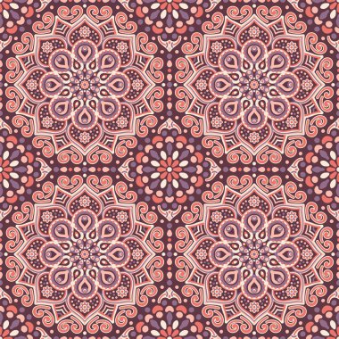 etnik çiçek seamless modeli