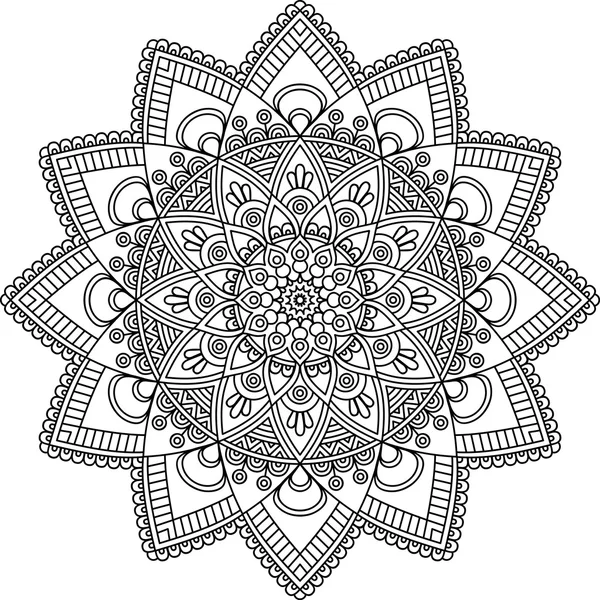 Vektorové kolo Mandala — Stockový vektor