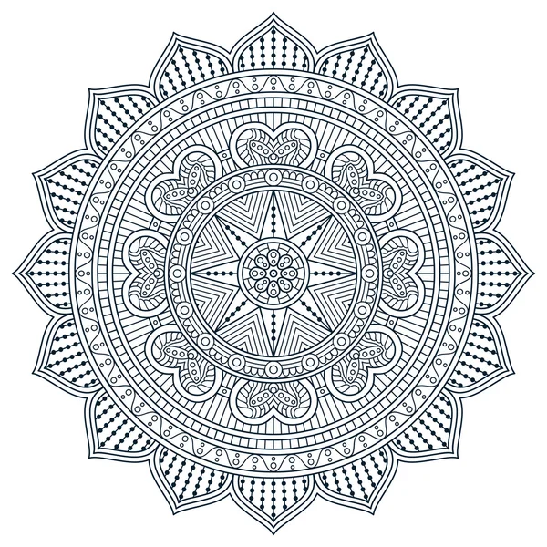 Vettore rotondo Mandala — Vettoriale Stock