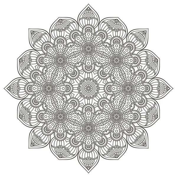 Vector round Mandala — Stock Vector