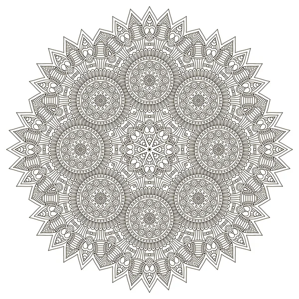 Vettore rotondo Mandala — Vettoriale Stock