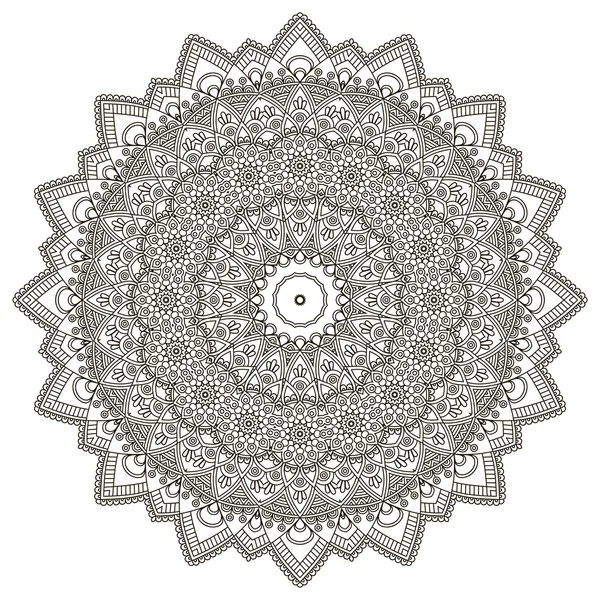 Vettore rotondo Mandala — Vettoriale Stock