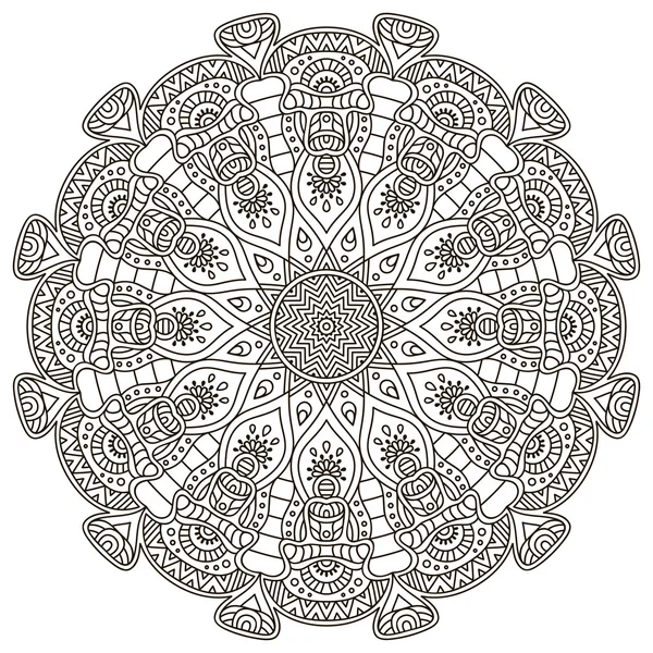 Vettore rotondo Mandala — Vettoriale Stock