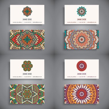 Kartvizit. Vintage dekor elementleri.