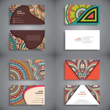 Kartvizit. Vintage dekor elementleri.