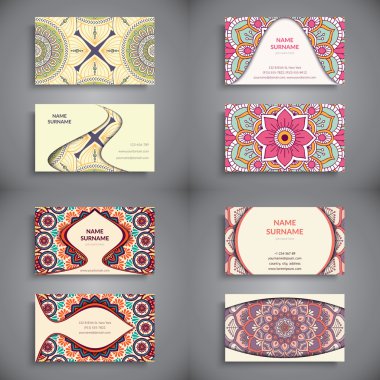 Kartvizit. Vintage dekor elementleri.