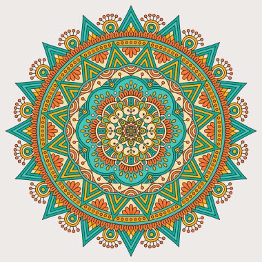 Vektör Hintli Mandala