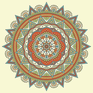 Vektör Hintli Mandala