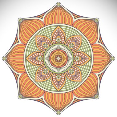 Vektör Hintli Mandala