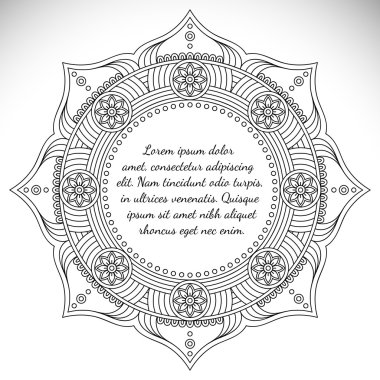 Vektör Hintli Mandala