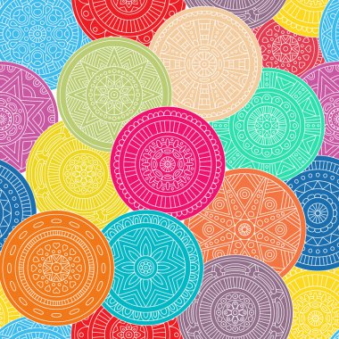 etnik çiçek seamless modeli