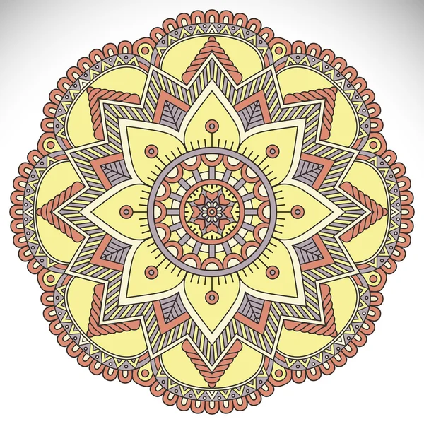 Vektorová indická Mandala — Stockový vektor