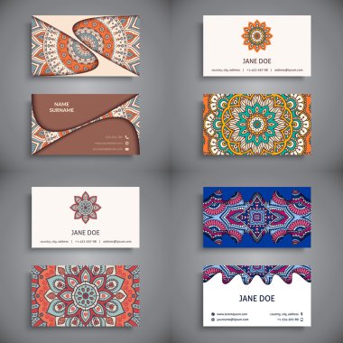 Kartvizit. Vintage dekor elementleri.