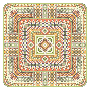 Vektör Hintli Mandala