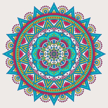 Vektör Hintli Mandala