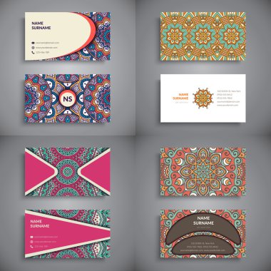 Kartvizit. Vintage dekor elementleri.