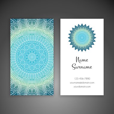 Kartvizit. Vintage dekor elementleri.