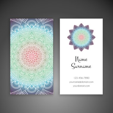 Kartvizit. Vintage dekor elementleri.