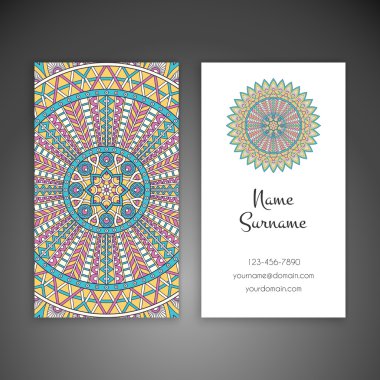 Kartvizit. Vintage dekor elementleri.