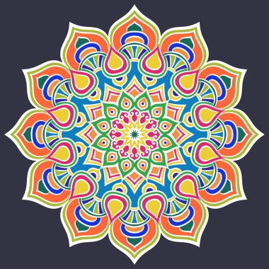 Vektör Hintli Mandala