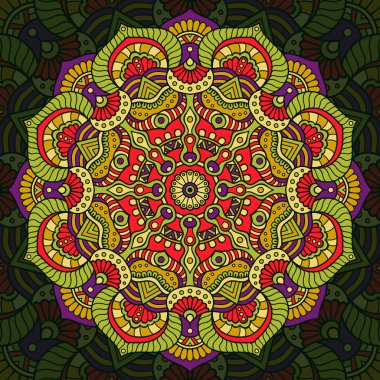 Vektör Hintli Mandala