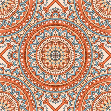 etnik çiçek seamless modeli