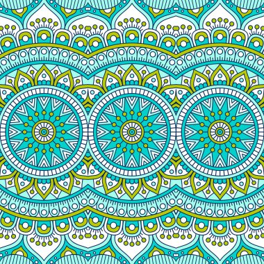 etnik çiçek seamless modeli