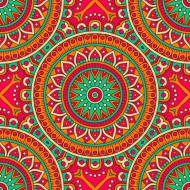 etnik çiçek seamless modeli