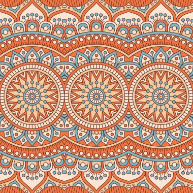 etnik çiçek seamless modeli