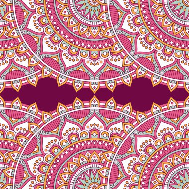 etnik çiçek seamless modeli