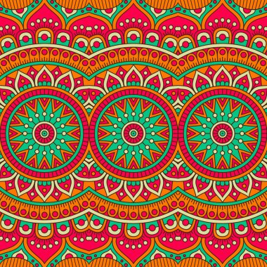 etnik çiçek seamless modeli