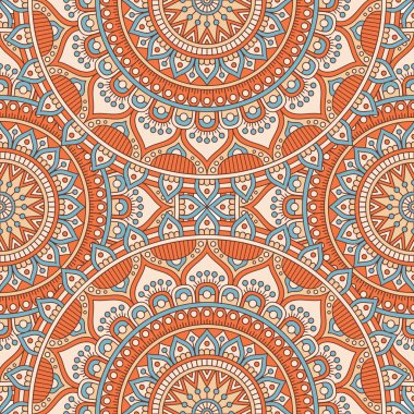 etnik çiçek seamless modeli