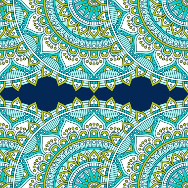 etnik çiçek seamless modeli