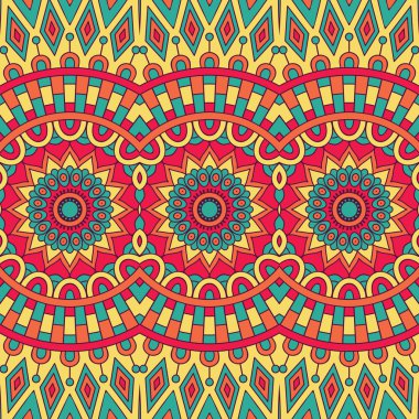 etnik çiçek seamless modeli