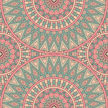 etnik çiçek seamless modeli