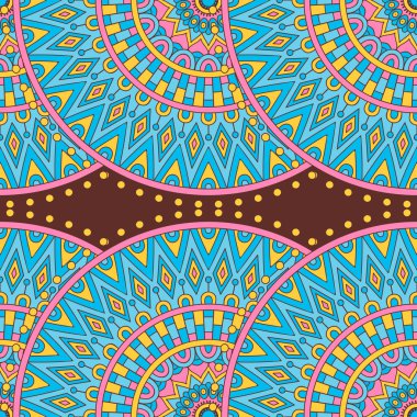 etnik çiçek seamless modeli