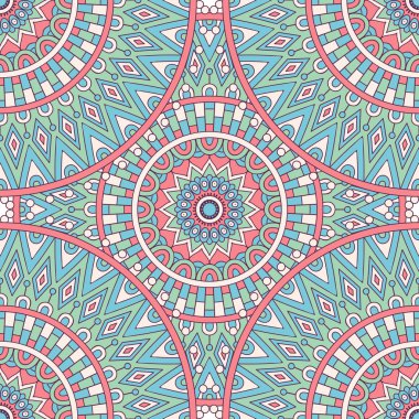 etnik çiçek seamless modeli