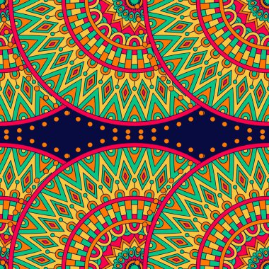 etnik çiçek seamless modeli