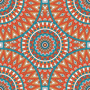 etnik çiçek seamless modeli