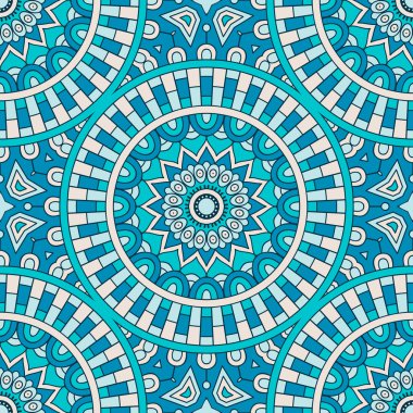 etnik çiçek seamless modeli