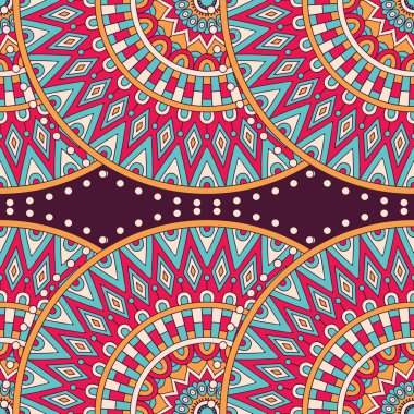 etnik çiçek seamless modeli