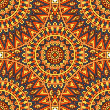 etnik çiçek seamless modeli