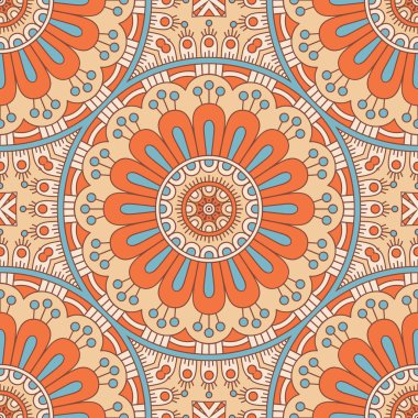 etnik çiçek seamless modeli