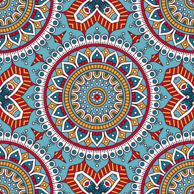 etnik çiçek seamless modeli