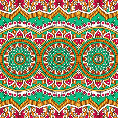 etnik çiçek seamless modeli