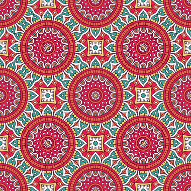 etnik çiçek seamless modeli