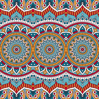 etnik çiçek seamless modeli